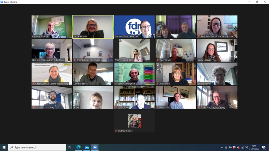 Zoom meeting 31st January 2022