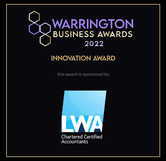 LWA sponsors of the Innovation Award at Warrington Business Awards