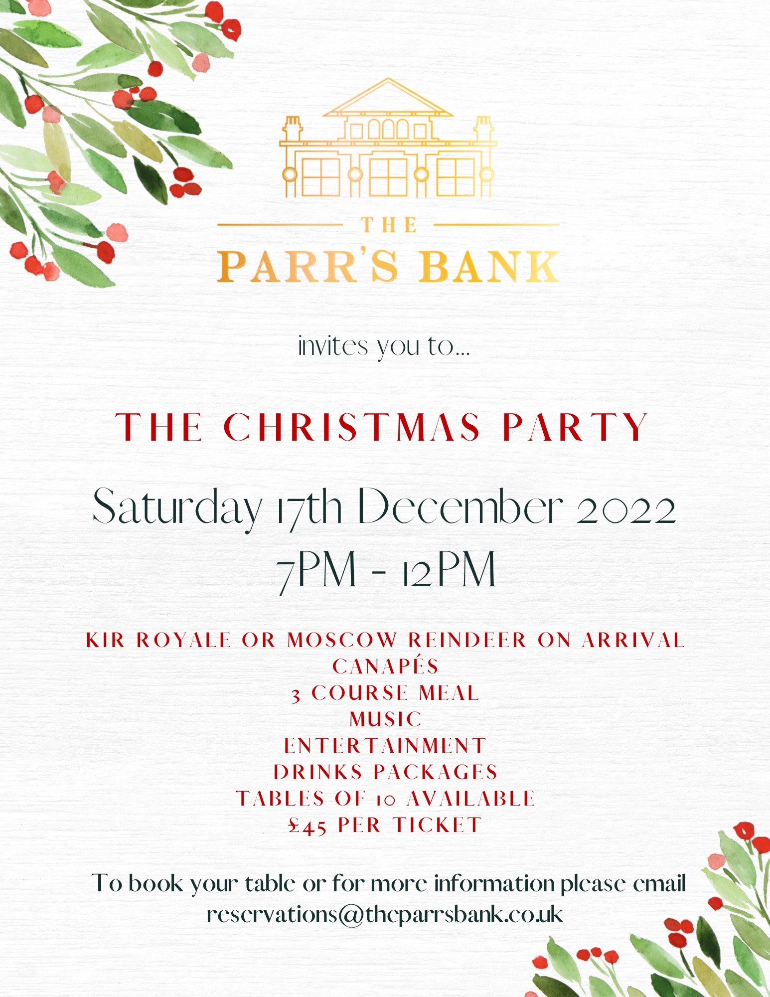 Parr's Bank Christmas Party 2022