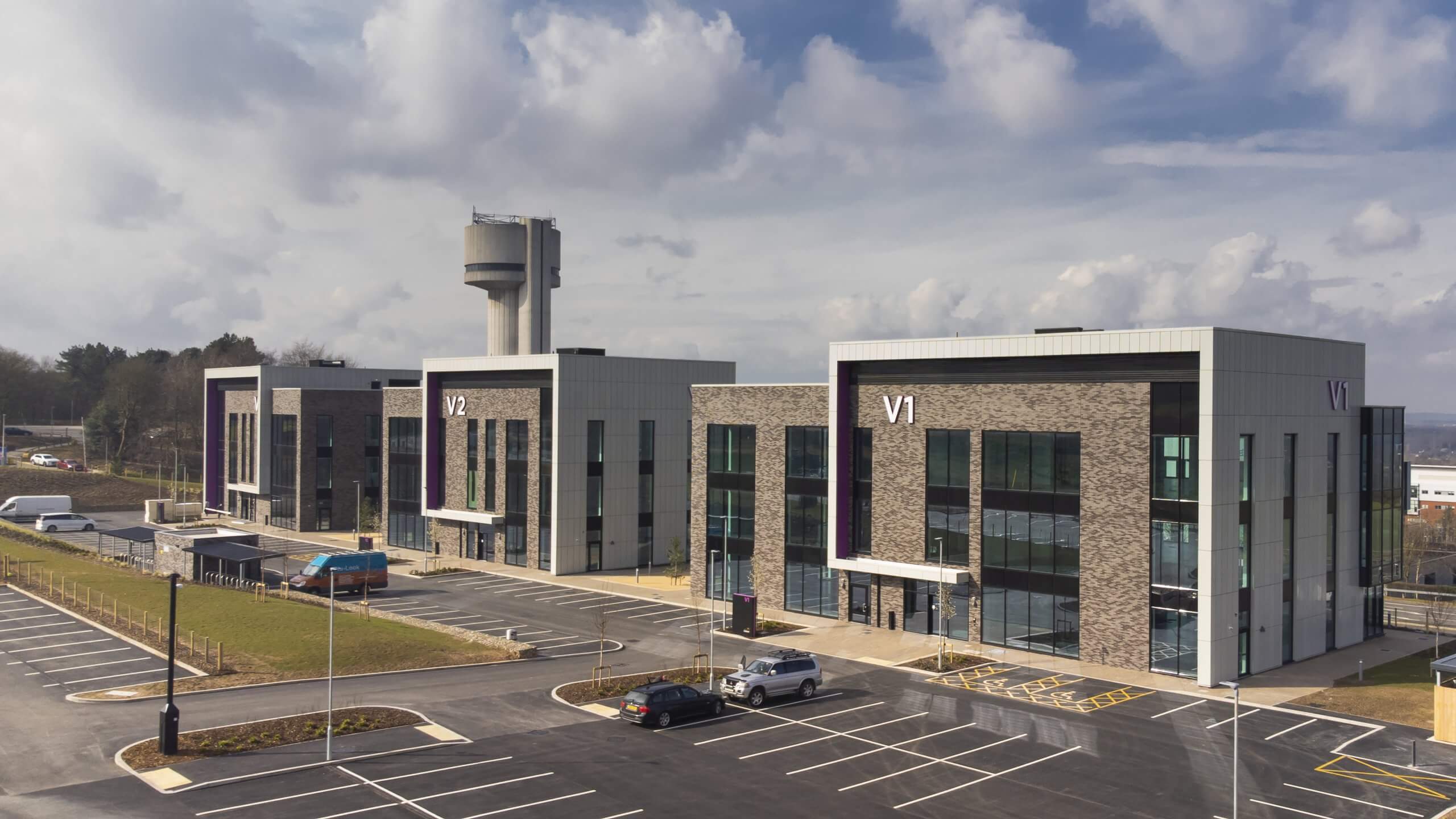Violet Buildings at Sci-Tech Daresbury