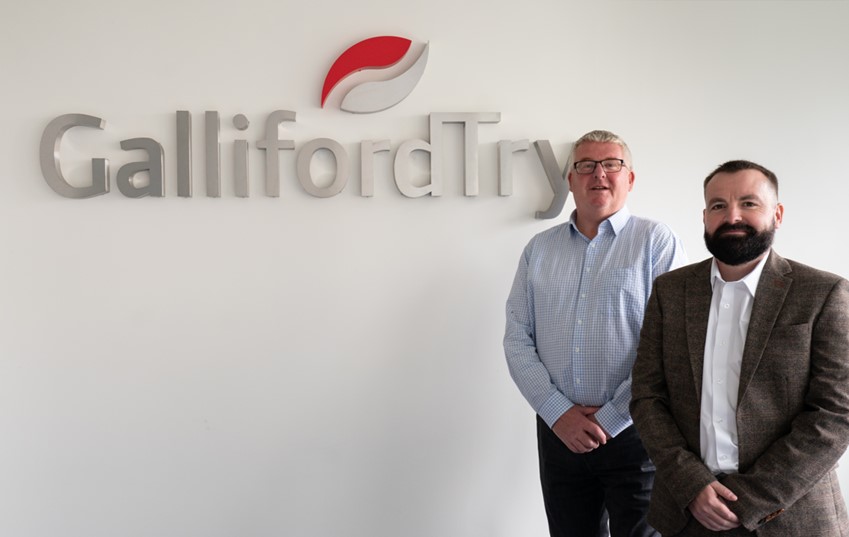 *from left* Phil Topham, General Manager at Galliford Try Mark Baxendale, Head of Group Property at Galliford Try