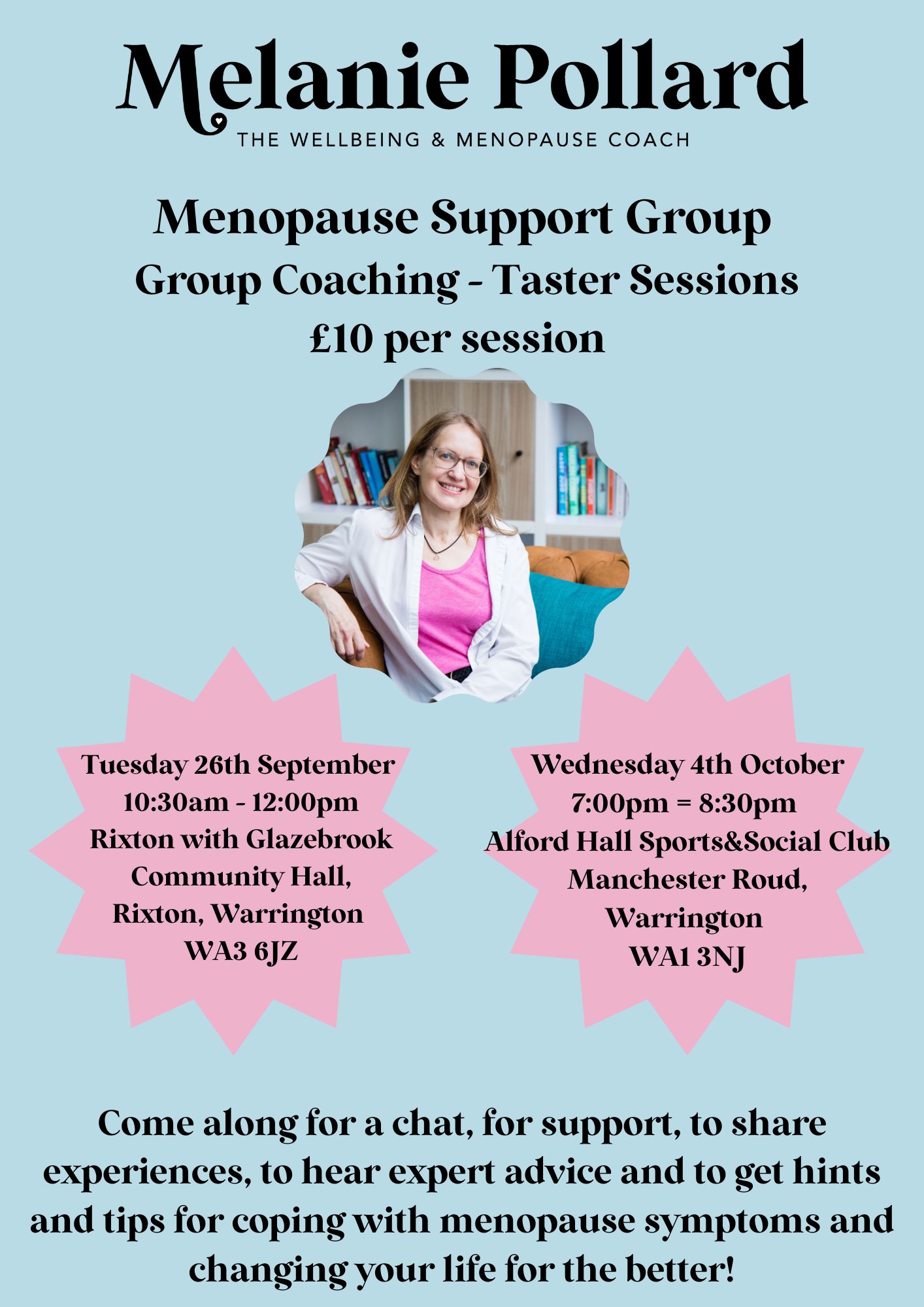 Melanie Pollard Coaching sessions