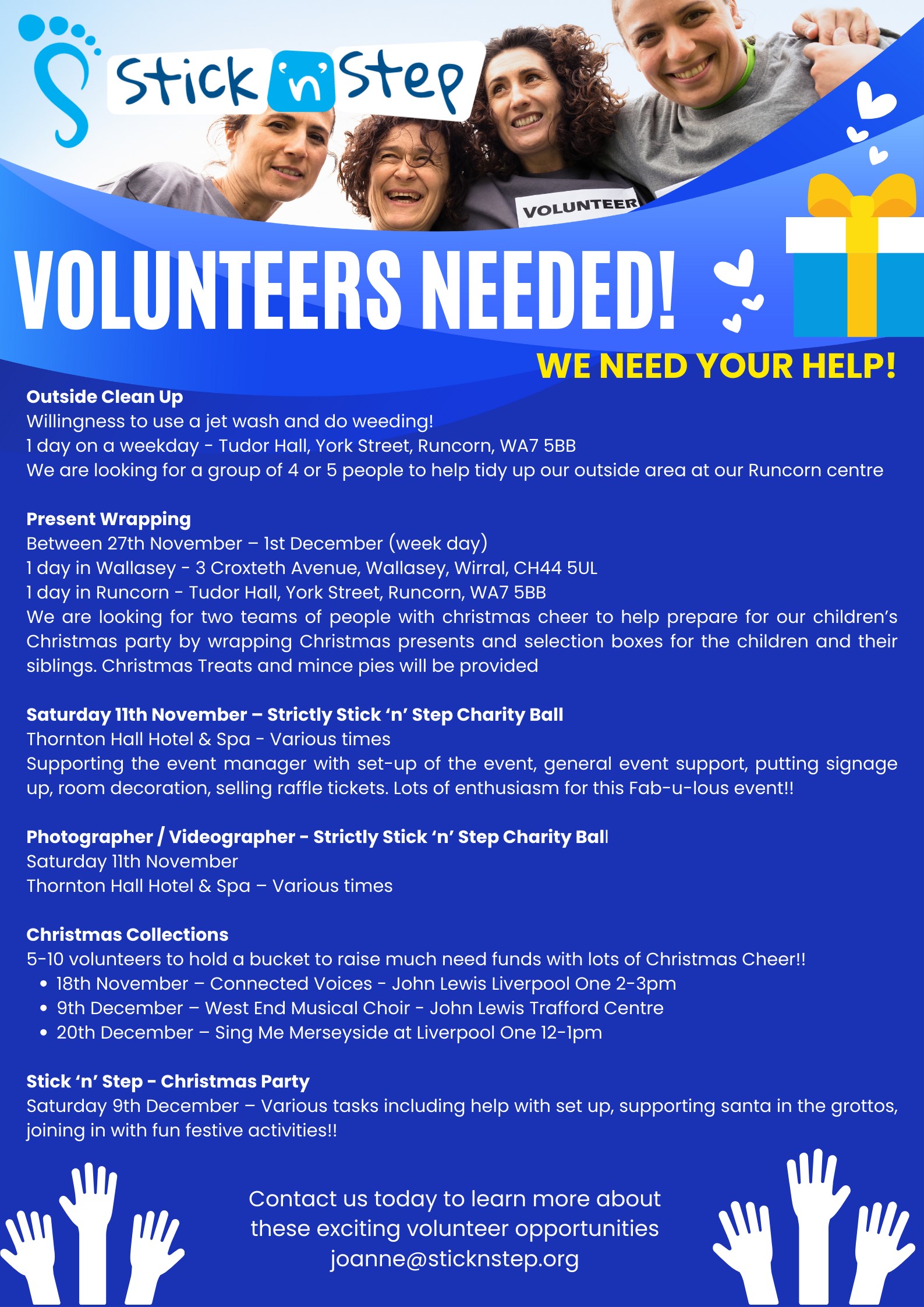 SnS Volunteers Oct to Dec 2023