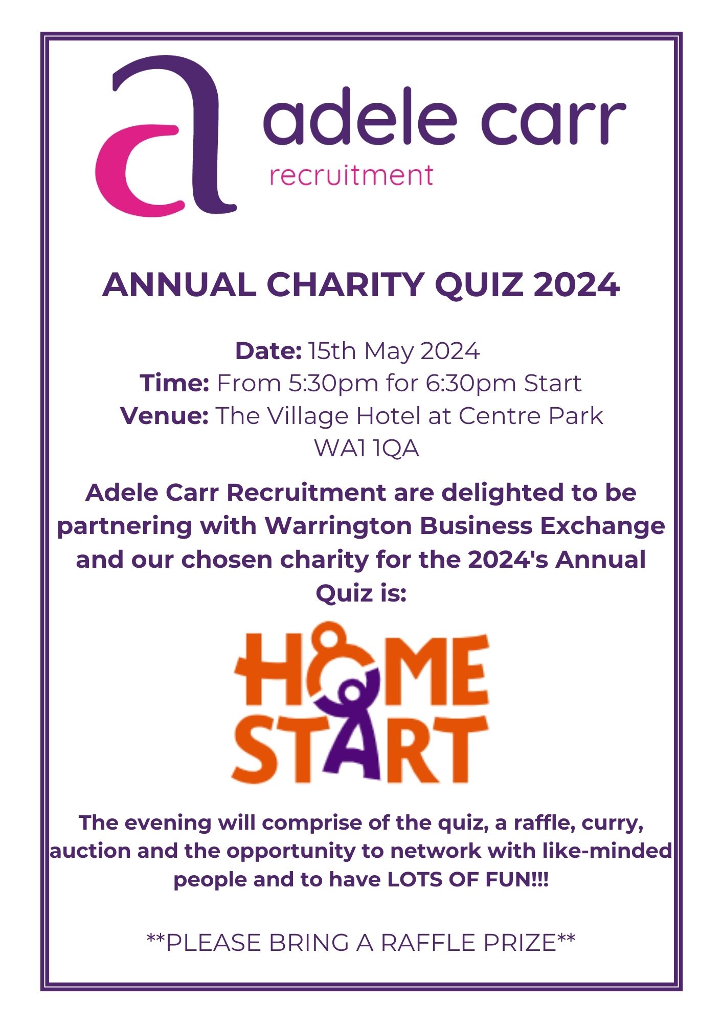 Warrington Annual Quiz with Adele Carr Recruitment and Warrington
