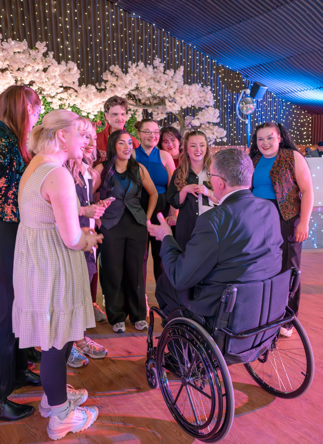 Performers with Dave at the March Hare Ball