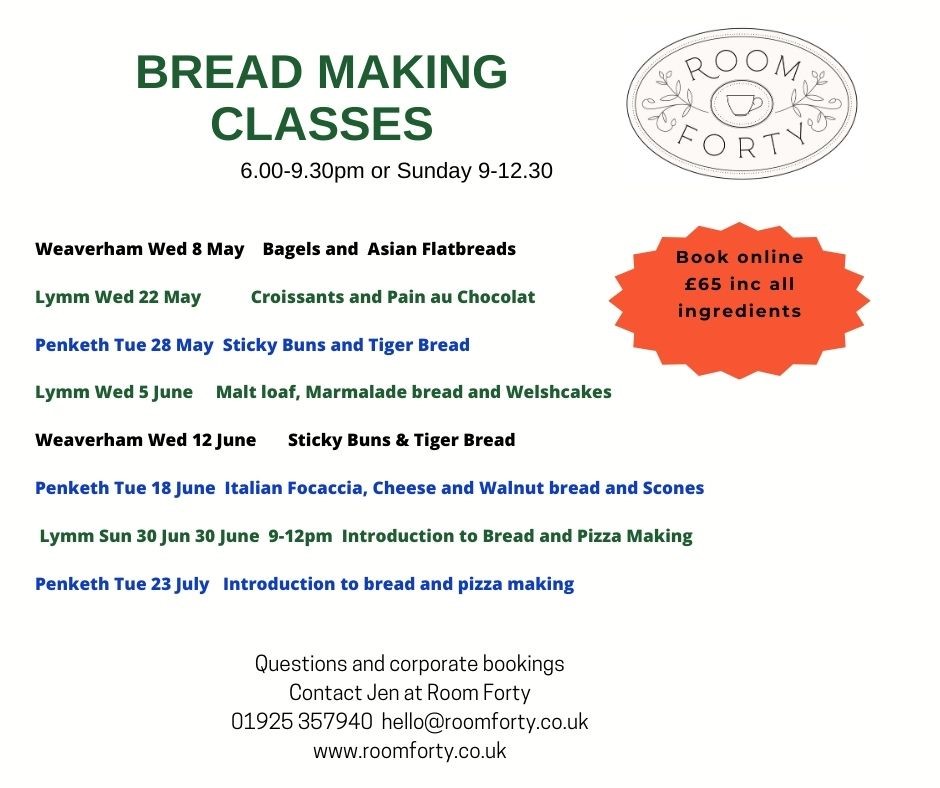 Room Forty bread classes May to July 2024