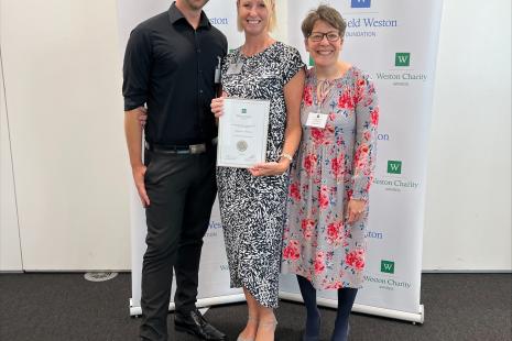 Adoption Matters team with the Weston Charity award 