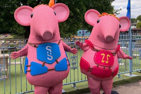 Tiny and Small from The Clangers at Gulliver’s.