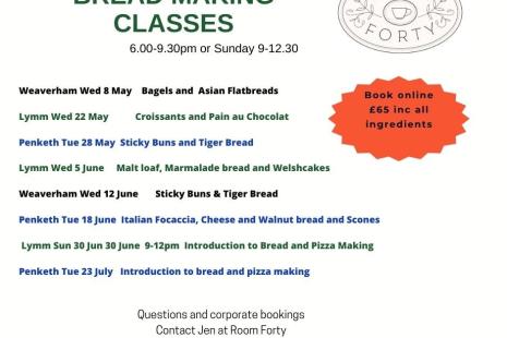 Room Forty bread classes May to July 2024